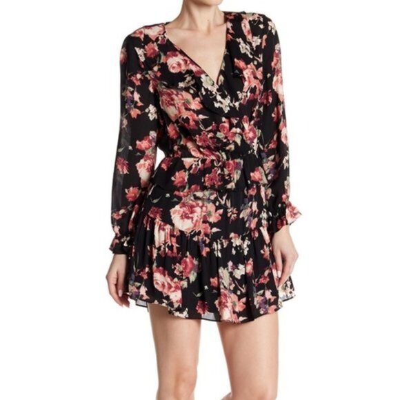 Joie Joada Floral Silk Ruffle Dress *see descript - Picture 2 of 9